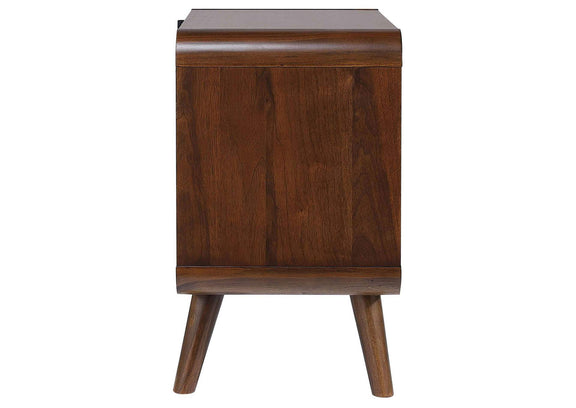 205132 Robyn 2-drawer Nightstand Bedside Table Dark Walnut