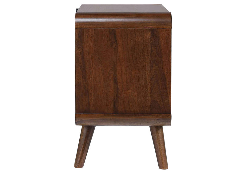 205132 Robyn 2-drawer Nightstand Bedside Table Dark Walnut
