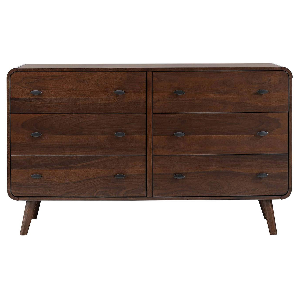 205133 Robyn 6-drawer Bedroom Dresser Dark Walnut