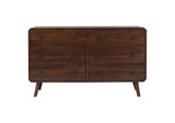 205133 Robyn 6-drawer Bedroom Dresser Dark Walnut