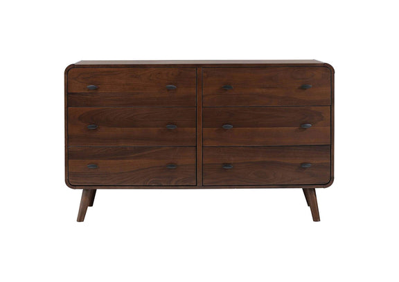 205133 Robyn 6-drawer Bedroom Dresser Dark Walnut