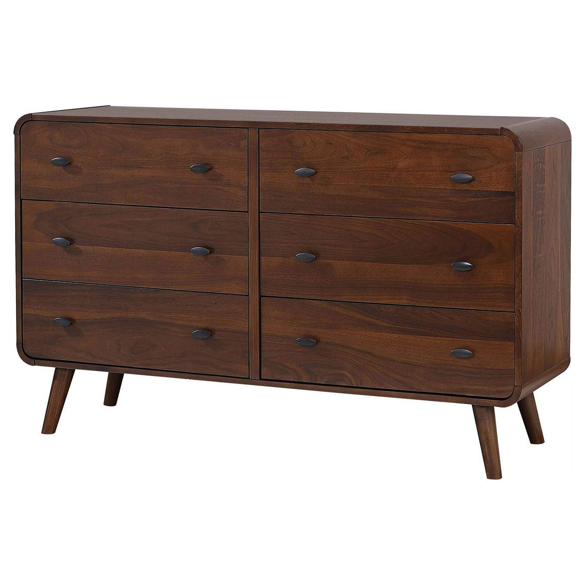 205133 Robyn 6-drawer Bedroom Dresser Dark Walnut