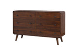 205133 Robyn 6-drawer Bedroom Dresser Dark Walnut