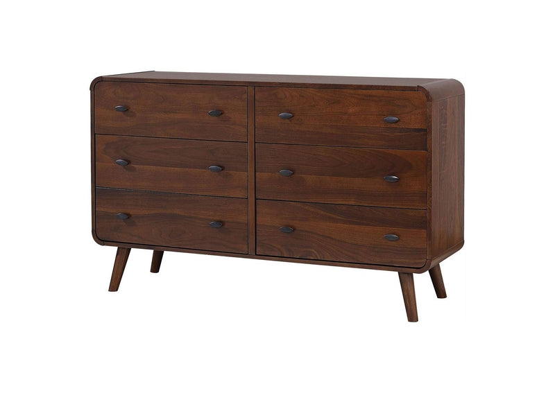 205133 Robyn 6-drawer Bedroom Dresser Dark Walnut