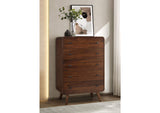 205135 Robyn 5-drawer Bedroom Chest of Drawers Dark Walnut