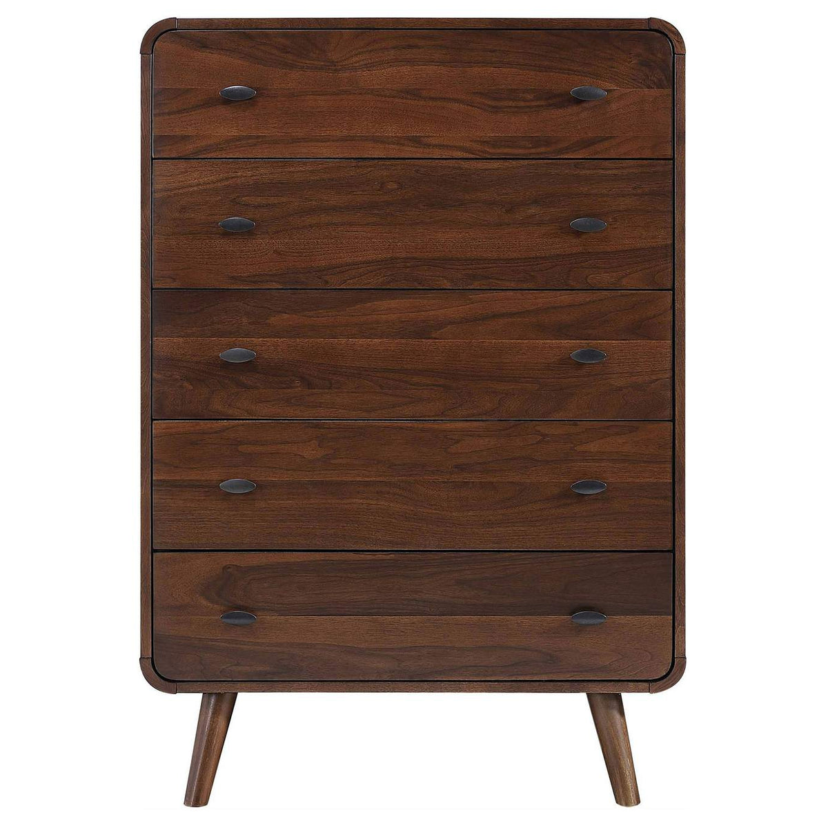 205135 Robyn 5-drawer Bedroom Chest of Drawers Dark Walnut