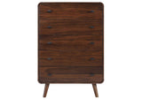 205135 Robyn 5-drawer Bedroom Chest of Drawers Dark Walnut
