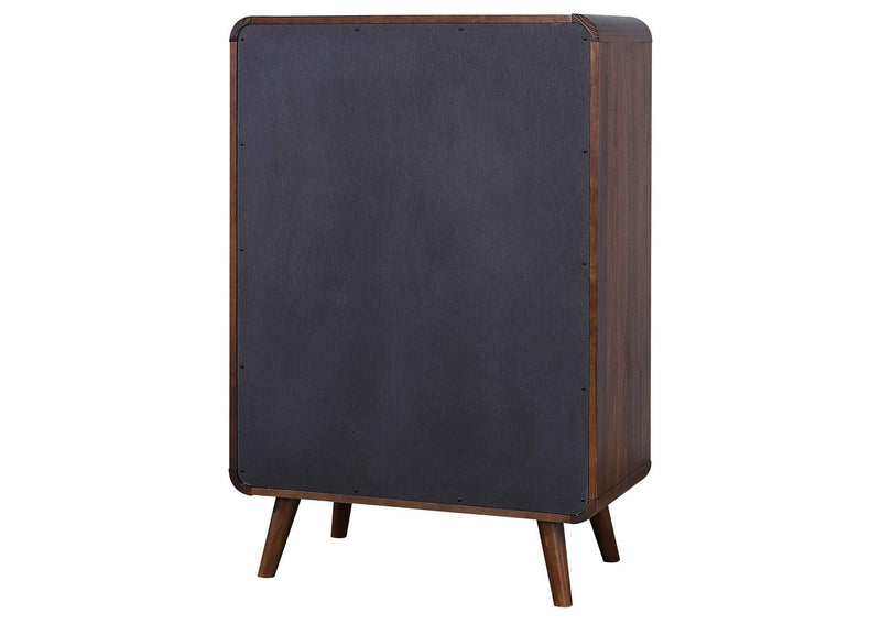 205135 Robyn 5-drawer Bedroom Chest of Drawers Dark Walnut