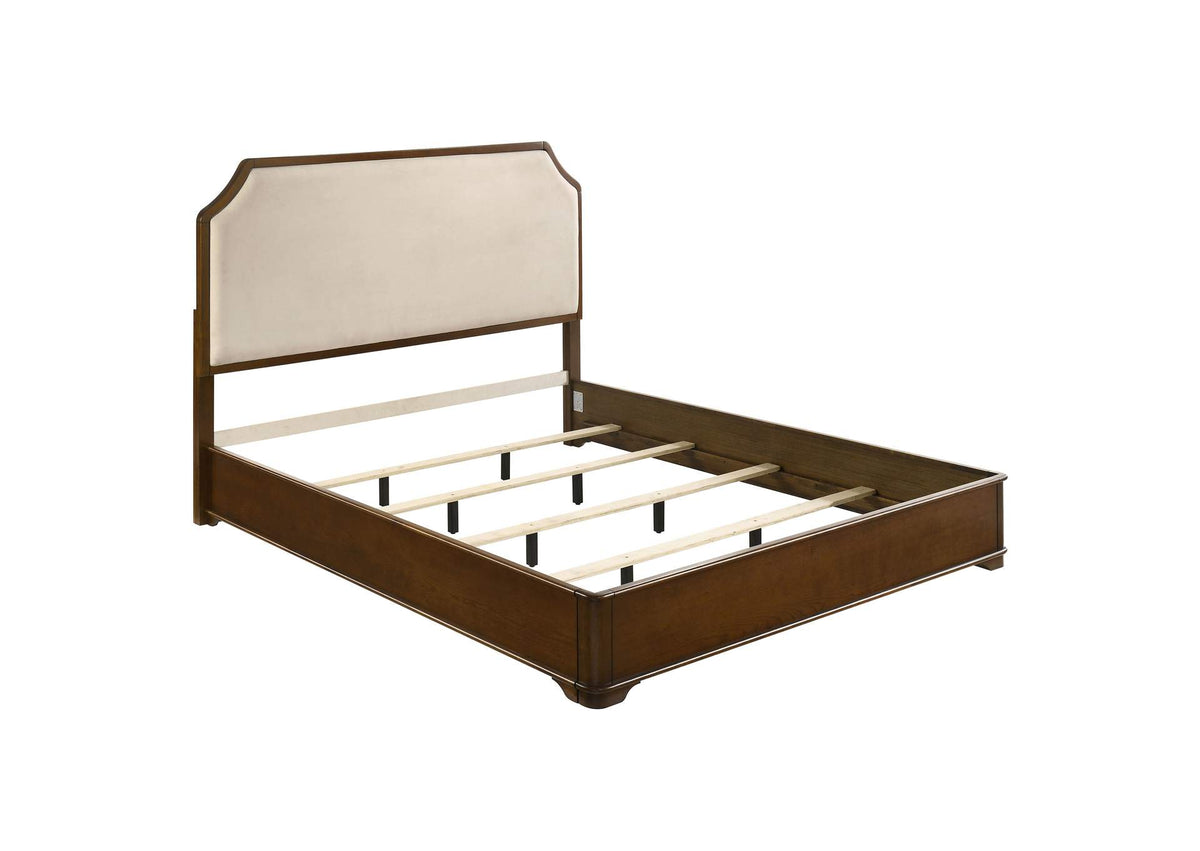 205301KE Garland 58-inch Eastern King Panel Bed Cream Brown Cherry