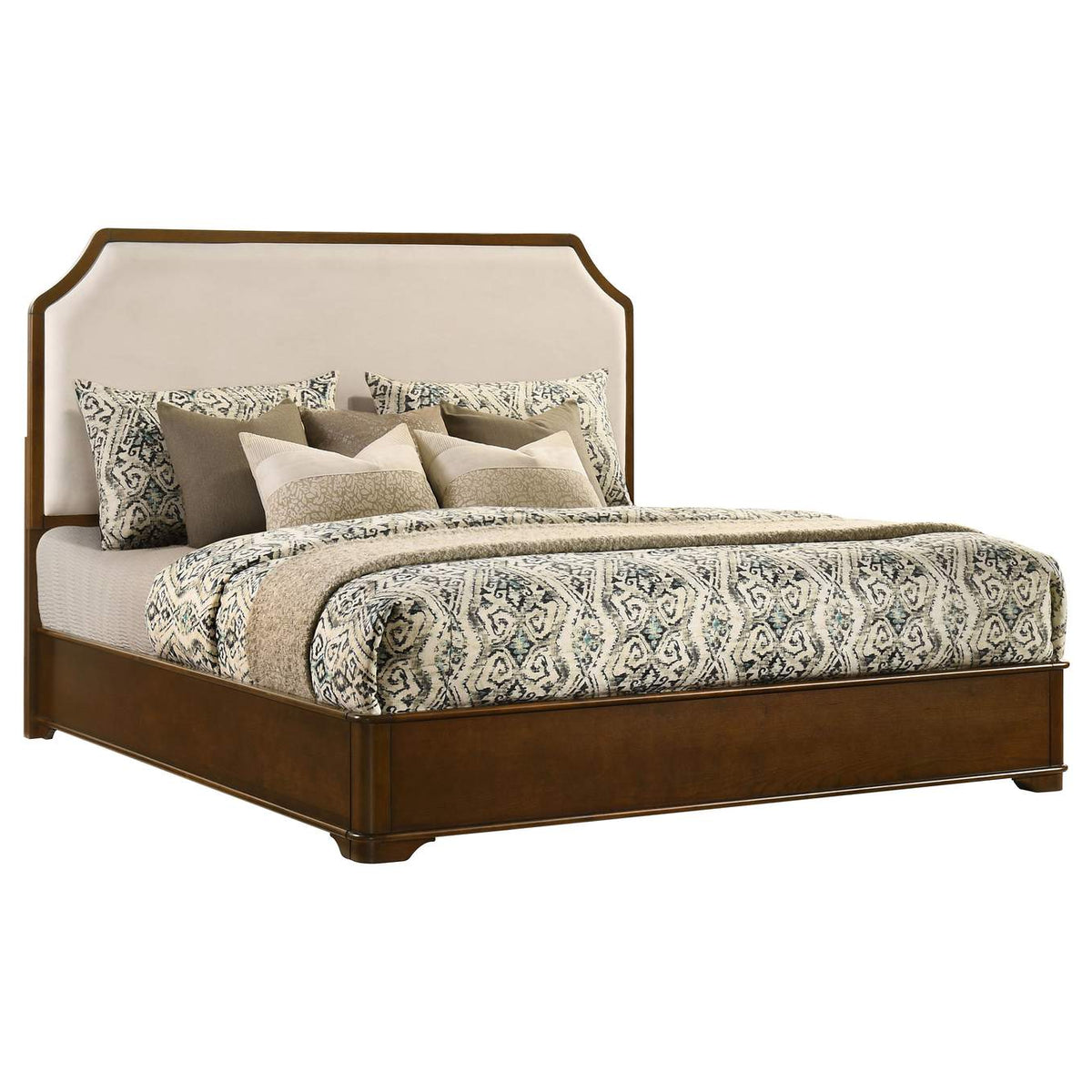 205301KE Garland 58-inch Eastern King Panel Bed Cream Brown Cherry