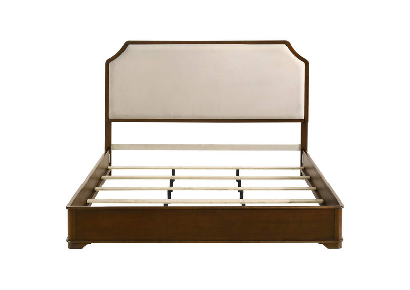 205301KE Garland 58-inch Eastern King Panel Bed Cream Brown Cherry