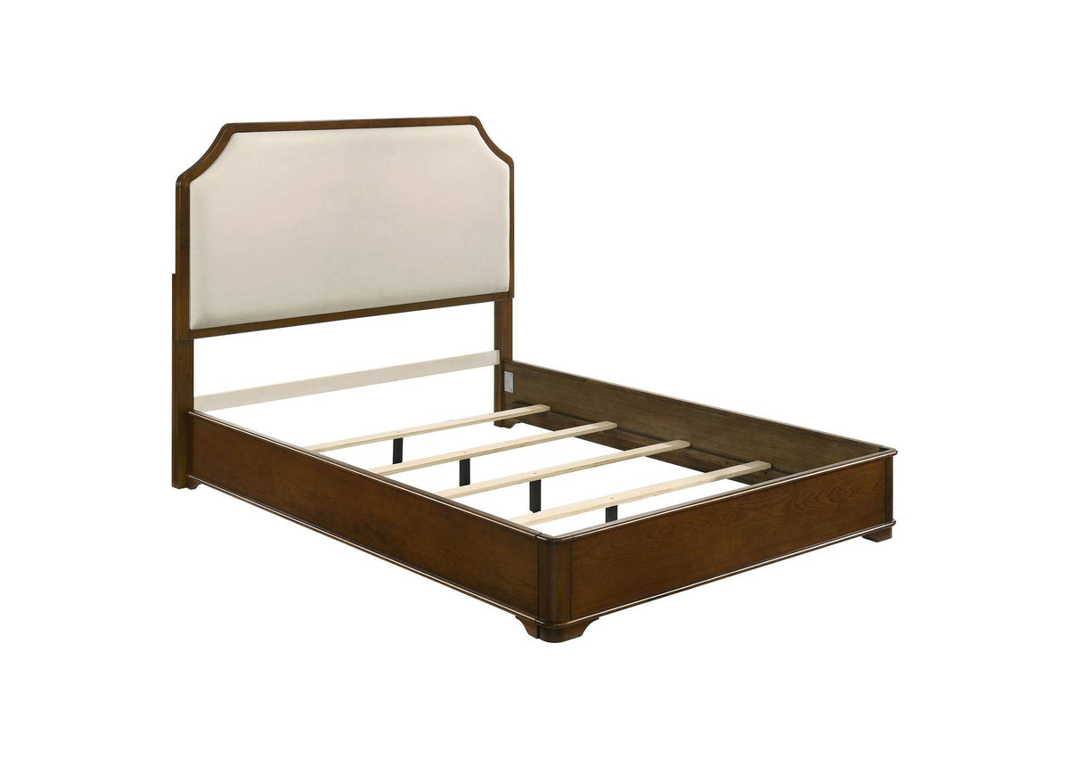 205301Q Garland 58-inch Queen Panel Bed Cream and Brown Cherry