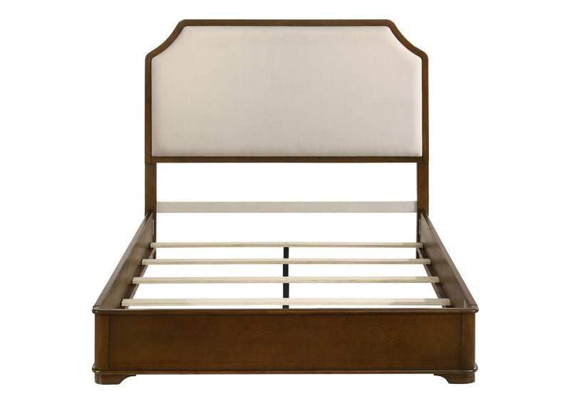 205301Q Garland 58-inch Queen Panel Bed Cream and Brown Cherry