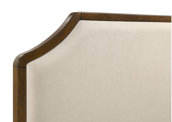 205301Q Garland 58-inch Queen Panel Bed Cream and Brown Cherry