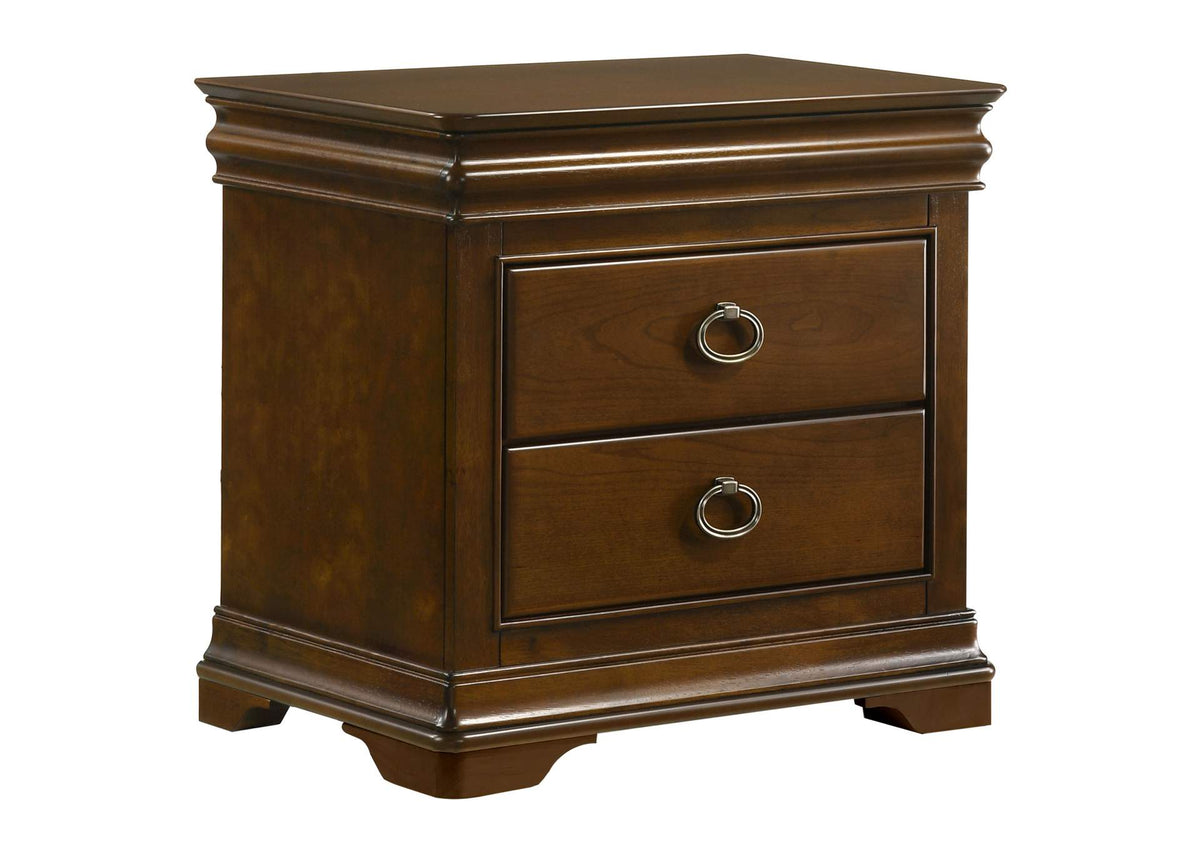 205302 Garland 2-drawer Nightstand Bedside Table Brown Cherry