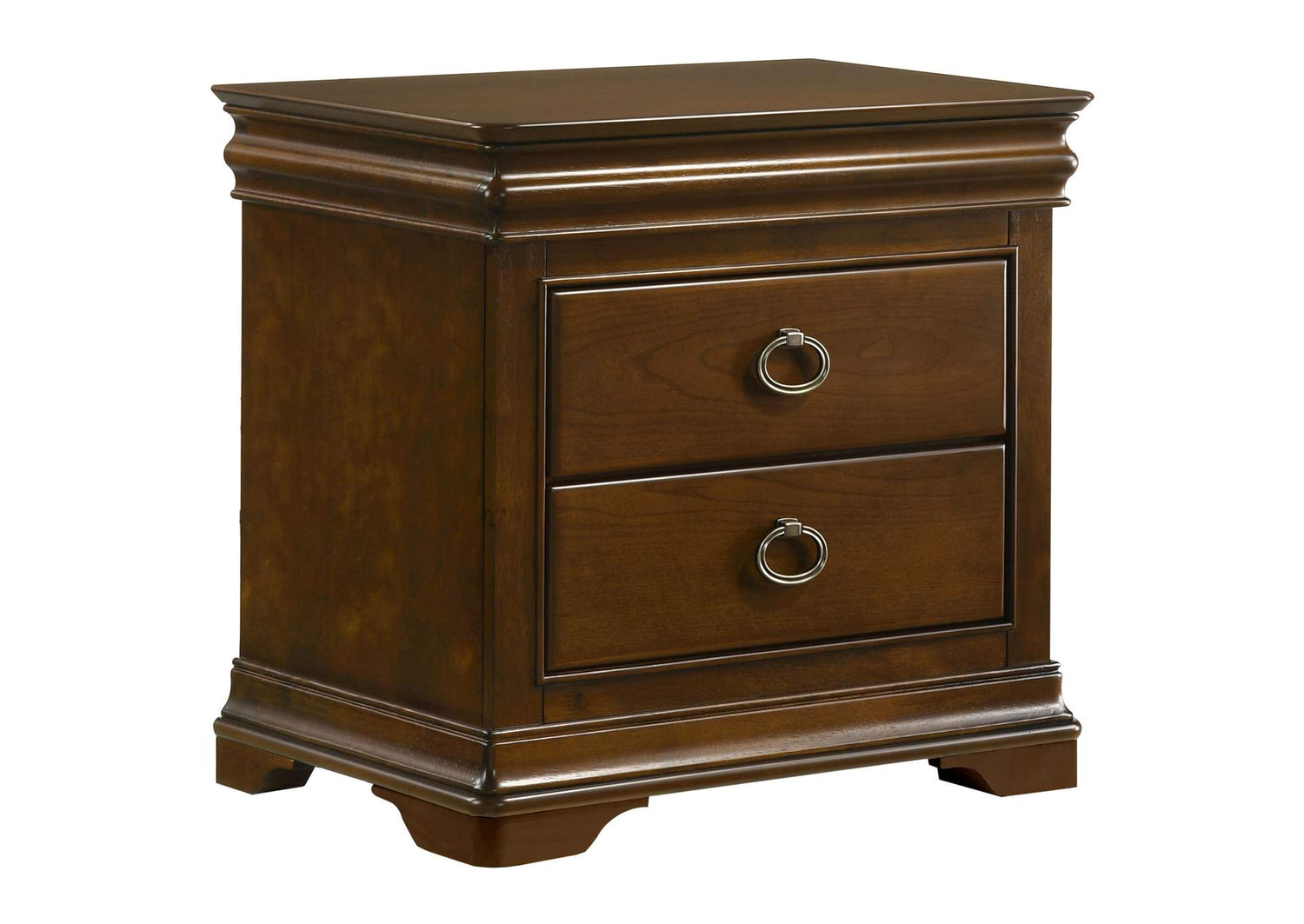 205302 Garland 2-drawer Nightstand Bedside Table Brown Cherry