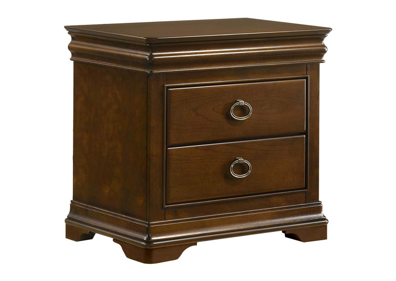 205302 Garland 2-drawer Nightstand Bedside Table Brown Cherry