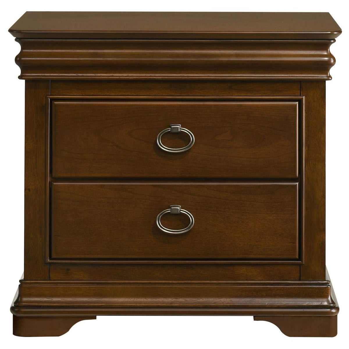 205302 Garland 2-drawer Nightstand Bedside Table Brown Cherry