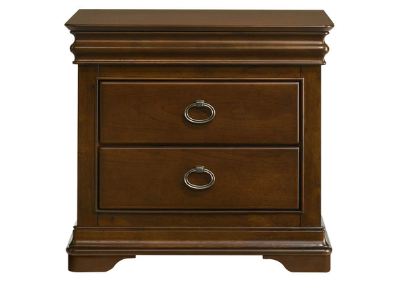 205302 Garland 2-drawer Nightstand Bedside Table Brown Cherry