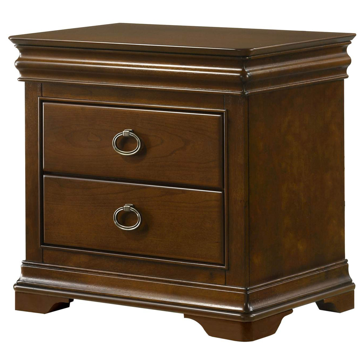205302 Garland 2-drawer Nightstand Bedside Table Brown Cherry
