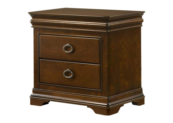 205302 Garland 2-drawer Nightstand Bedside Table Brown Cherry