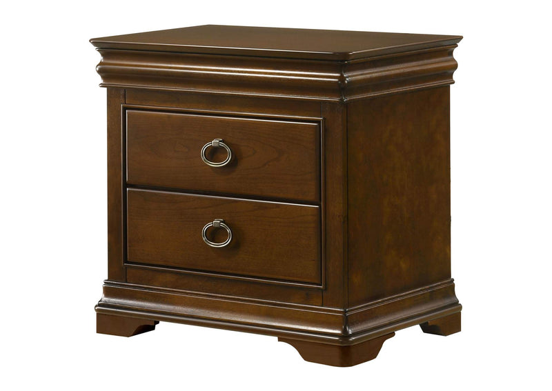 205302 Garland 2-drawer Nightstand Bedside Table Brown Cherry