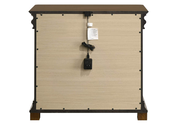 205302 Garland 2-drawer Nightstand Bedside Table Brown Cherry