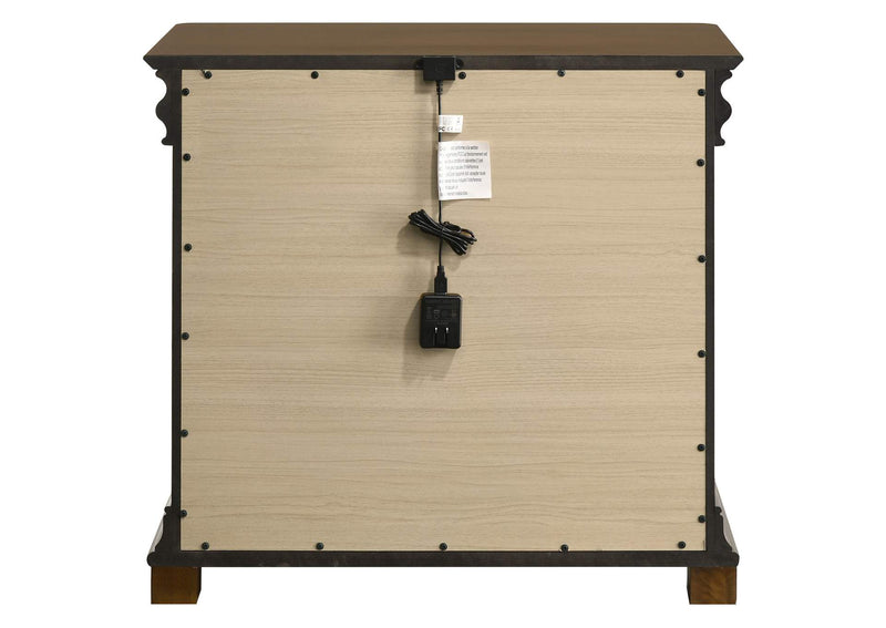 205302 Garland 2-drawer Nightstand Bedside Table Brown Cherry