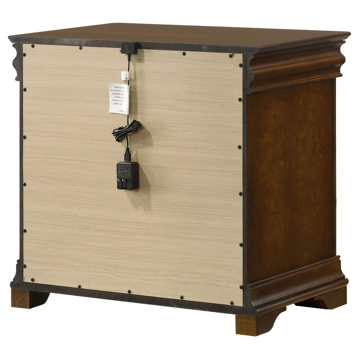 205302 Garland 2-drawer Nightstand Bedside Table Brown Cherry