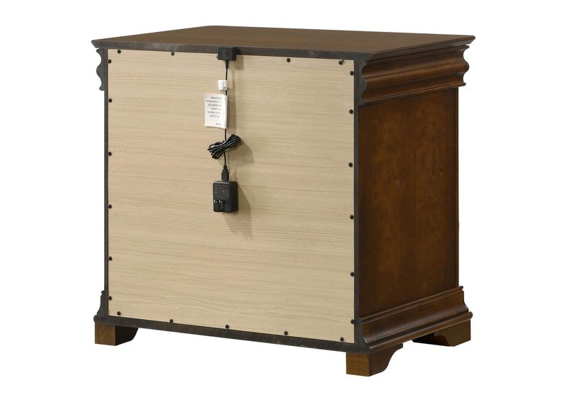 205302 Garland 2-drawer Nightstand Bedside Table Brown Cherry