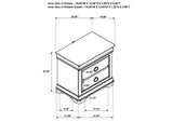205302 Garland 2-drawer Nightstand Bedside Table Brown Cherry