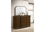 205303M Garland 9-drawer Bedroom Dresser with Mirror Brown Cherry