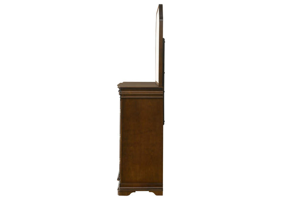 205303M Garland 9-drawer Bedroom Dresser with Mirror Brown Cherry