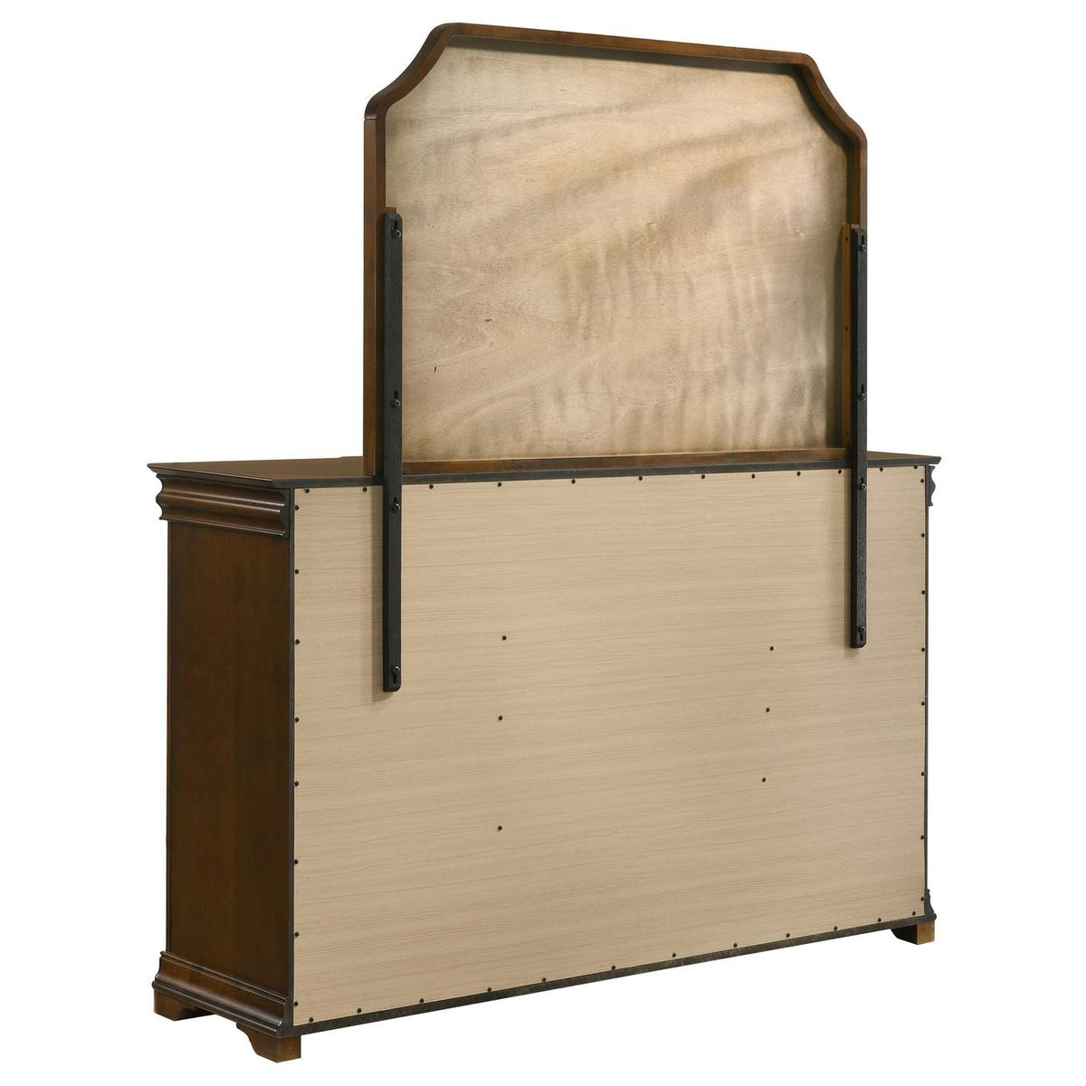 205303M Garland 9-drawer Bedroom Dresser with Mirror Brown Cherry