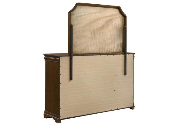 205303M Garland 9-drawer Bedroom Dresser with Mirror Brown Cherry