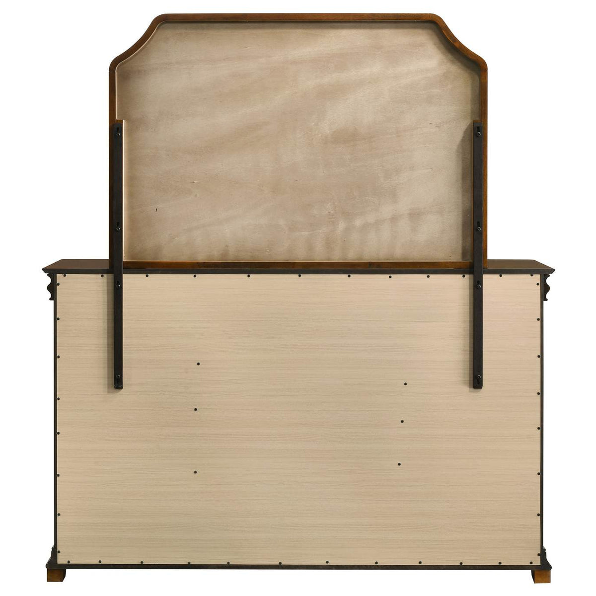 205303M Garland 9-drawer Bedroom Dresser with Mirror Brown Cherry