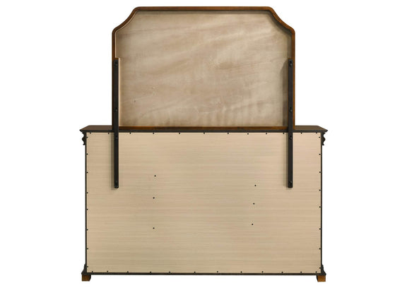 205303M Garland 9-drawer Bedroom Dresser with Mirror Brown Cherry