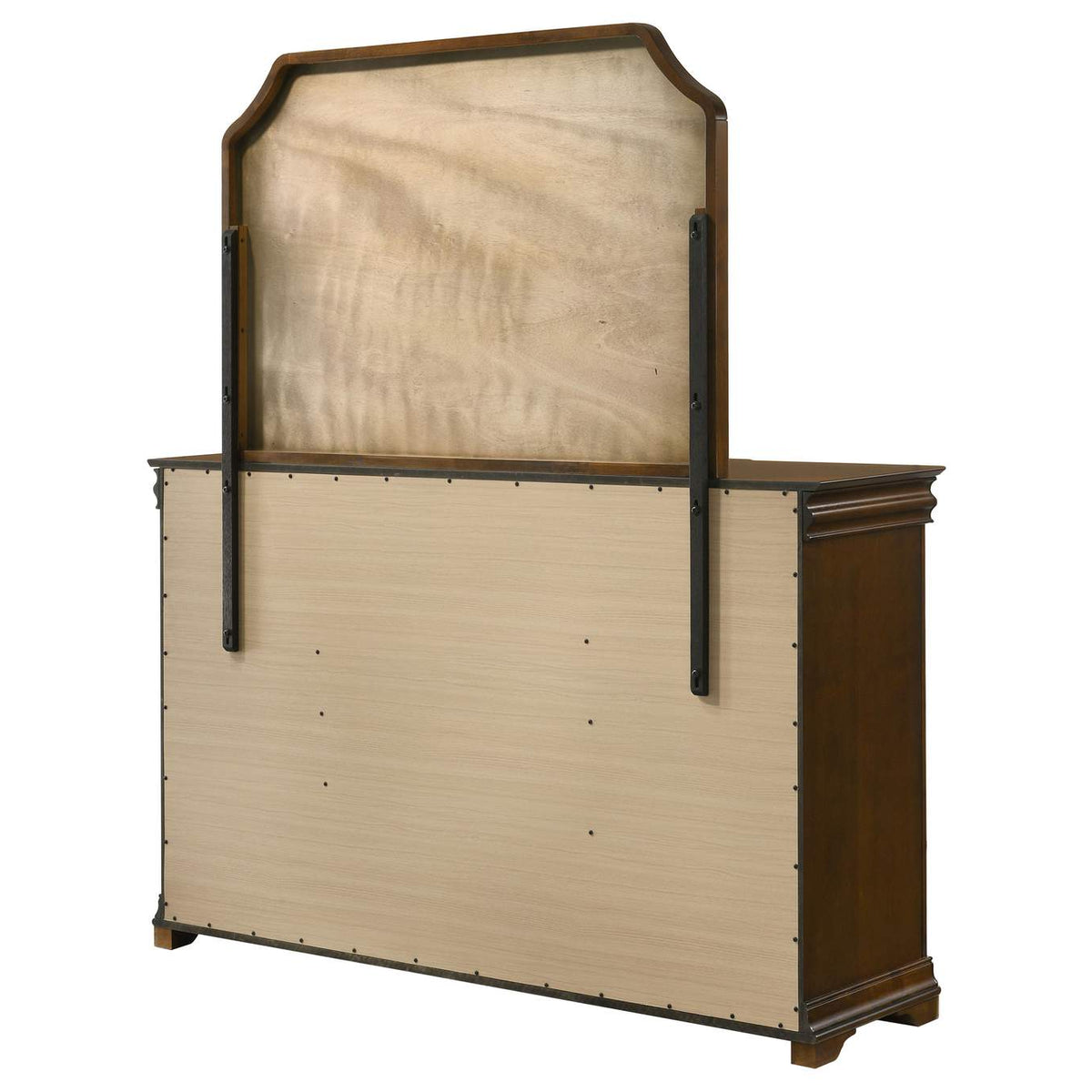 205303M Garland 9-drawer Bedroom Dresser with Mirror Brown Cherry