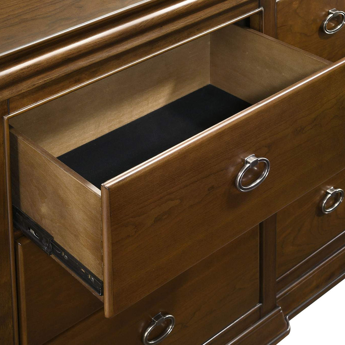 205303M Garland 9-drawer Bedroom Dresser with Mirror Brown Cherry