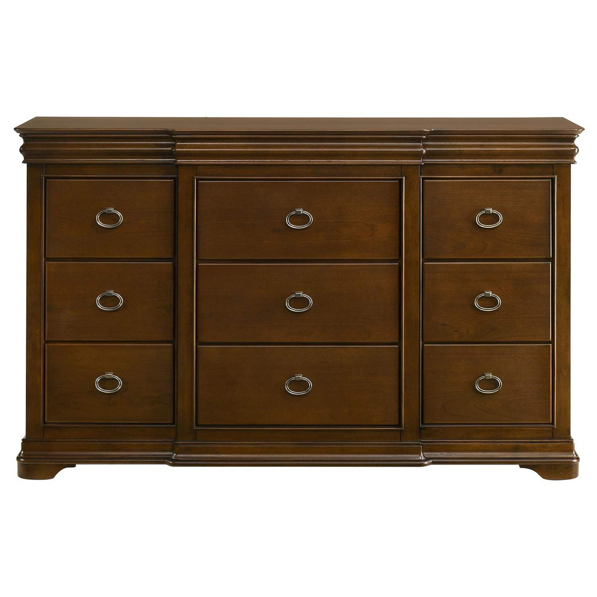 205303 Garland 9-drawer Bedroom Dresser Cabinet Brown Cherry