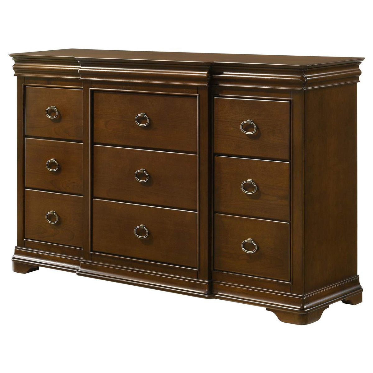 205303 Garland 9-drawer Bedroom Dresser Cabinet Brown Cherry