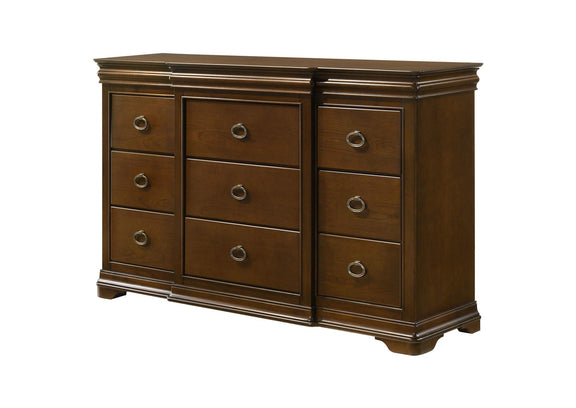 205303 Garland 9-drawer Bedroom Dresser Cabinet Brown Cherry