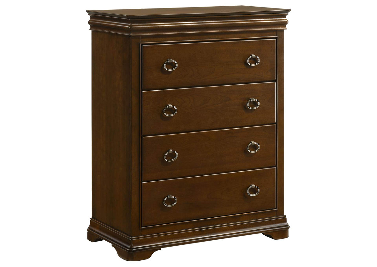 205305 Garland 4-drawer Bedroom Chest of Drawers Brown Cherry