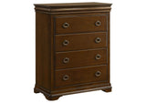 205305 Garland 4-drawer Bedroom Chest of Drawers Brown Cherry