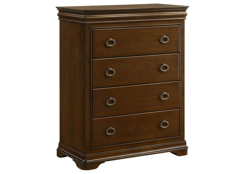 205305 Garland 4-drawer Bedroom Chest of Drawers Brown Cherry