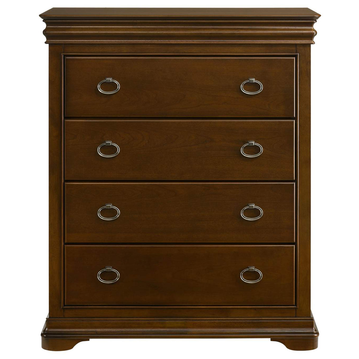 205305 Garland 4-drawer Bedroom Chest of Drawers Brown Cherry