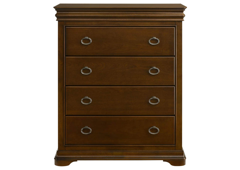 205305 Garland 4-drawer Bedroom Chest of Drawers Brown Cherry
