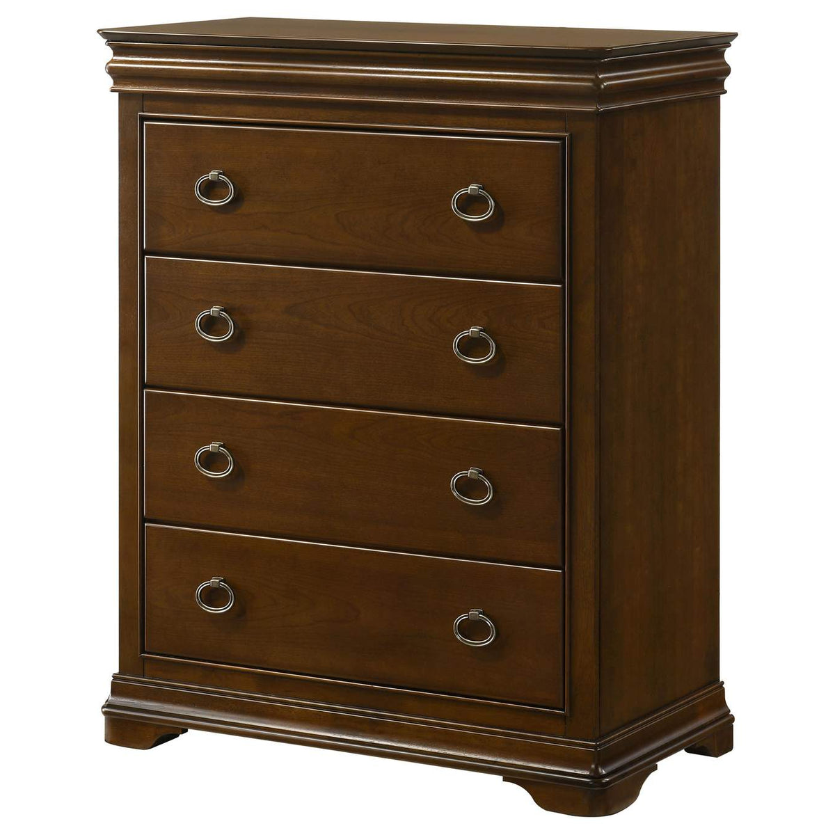 205305 Garland 4-drawer Bedroom Chest of Drawers Brown Cherry