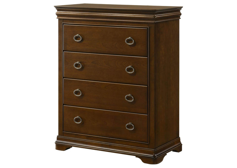 205305 Garland 4-drawer Bedroom Chest of Drawers Brown Cherry