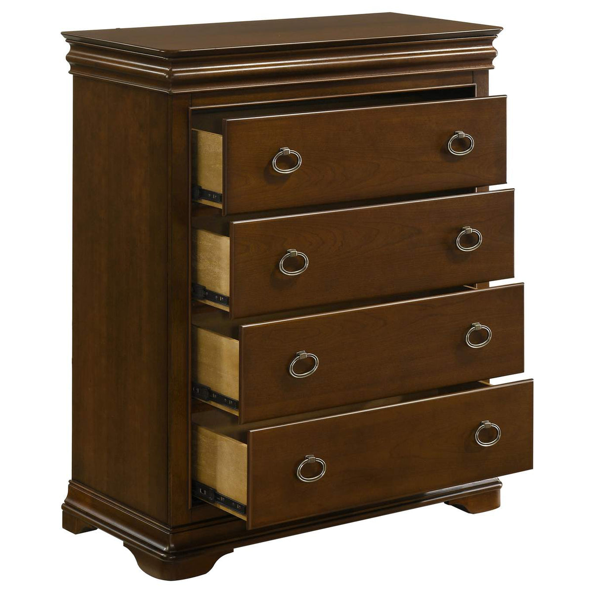 205305 Garland 4-drawer Bedroom Chest of Drawers Brown Cherry